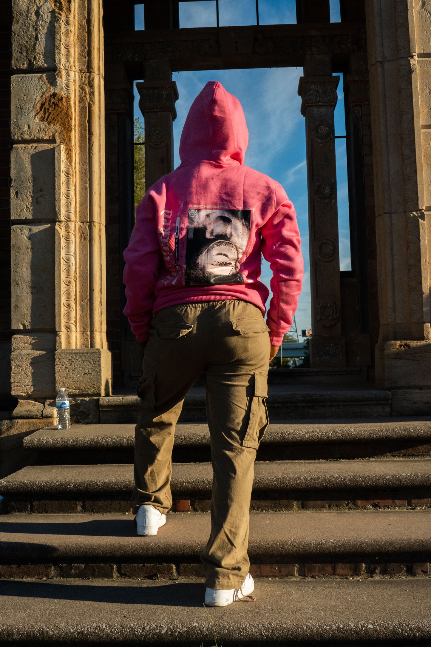 Pink & Cream Full-zip hoodie (Unchecked Collection)