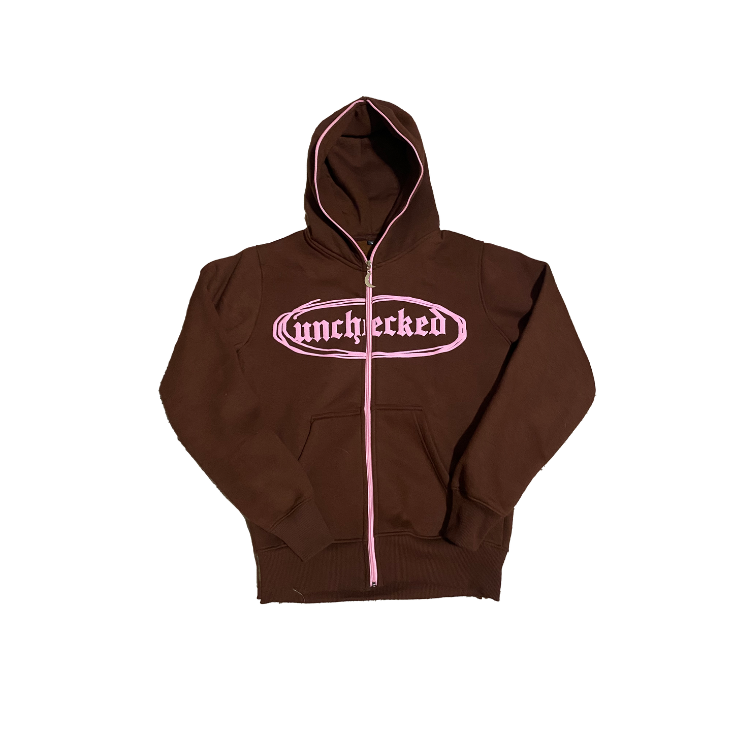 Brown & Pink full-zip hoodie (Unchecked Collection)