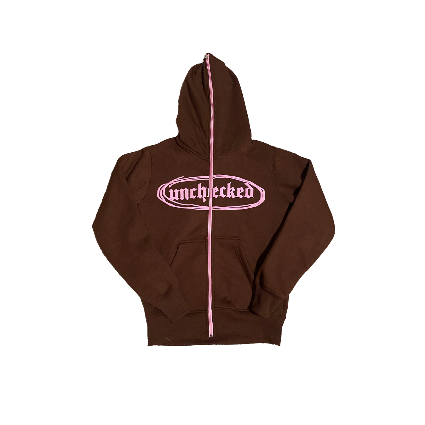 Brown & Pink full-zip hoodie (Unchecked Collection)