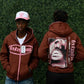 Brown & Pink full-zip hoodie (Unchecked Collection)